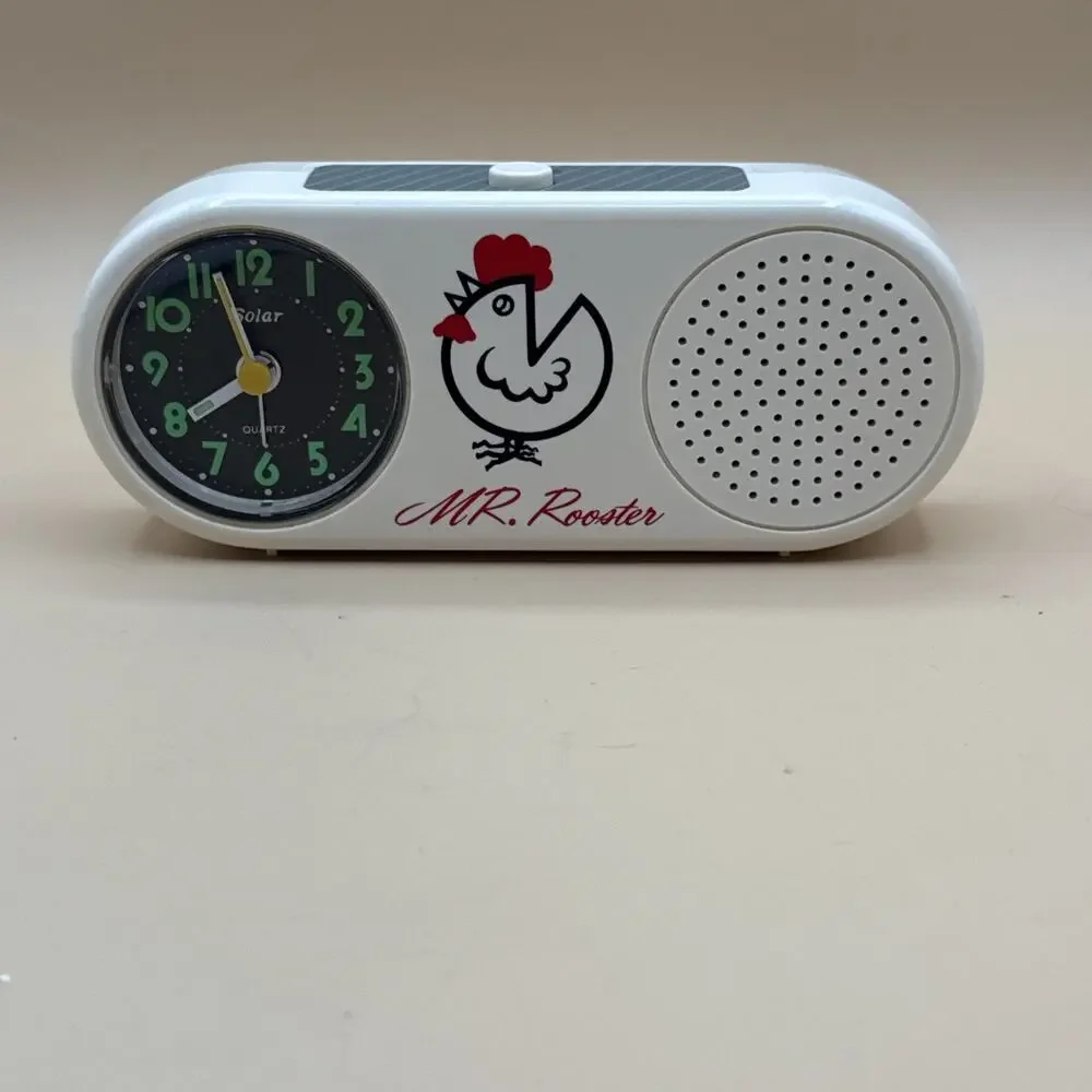 VTG MR. ROOSTER Battery Operated Crowing Alarm Clock Glow-In-The-Dark Works